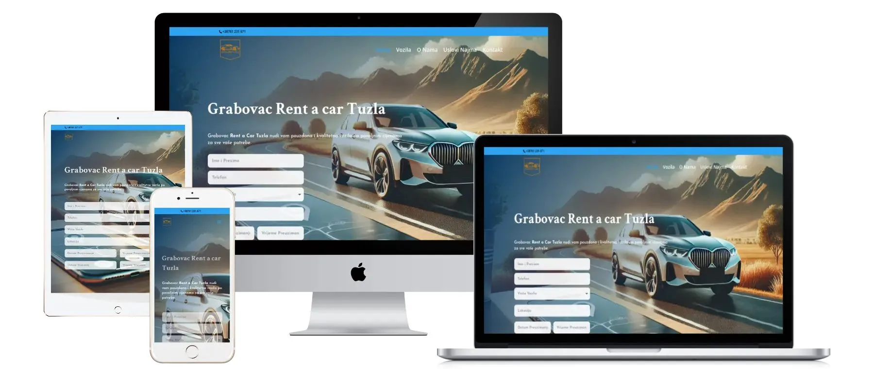 izrada web stranice za rent a car
